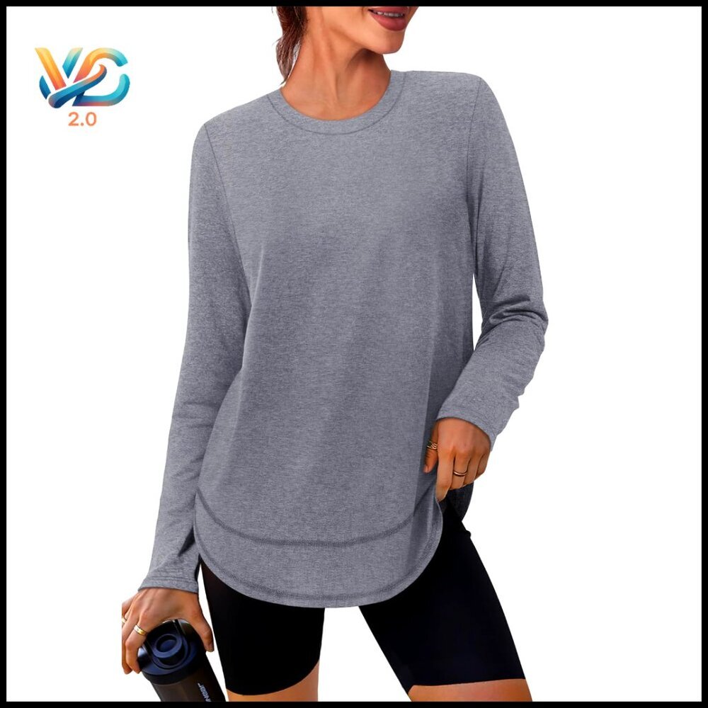 Long Sleeve Active Shirt Quick Dry UPF‎ 50+ Sun Protection Workout Top